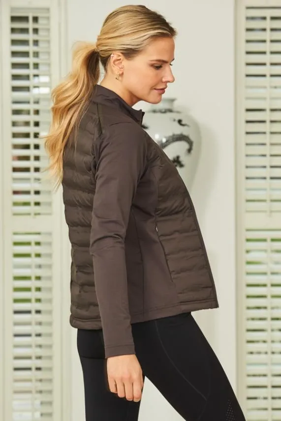 Sosandar Chocolate Brown Ultimate Hybrid Padded Jacket Chocolate Brown Women Activewear