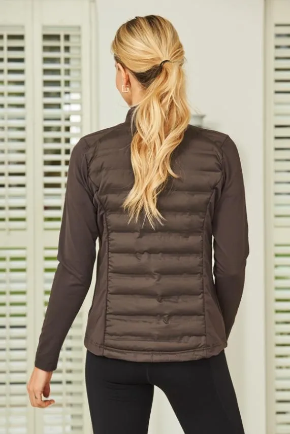 Sosandar Chocolate Brown Ultimate Hybrid Padded Jacket Chocolate Brown Women Activewear
