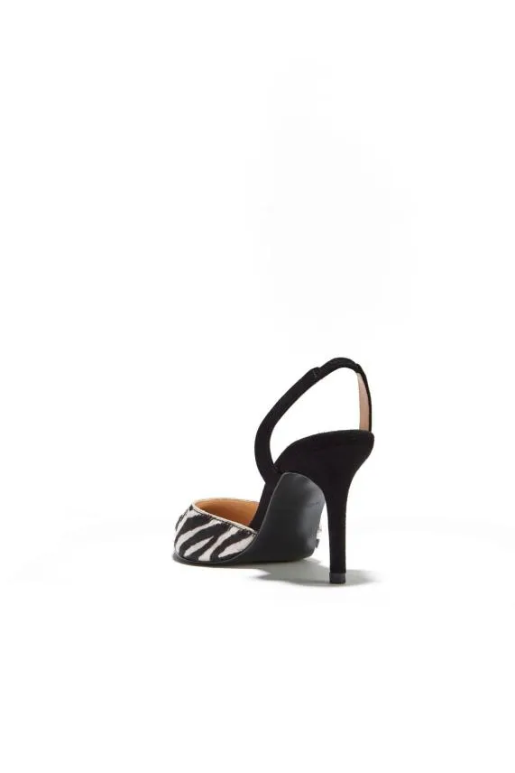 Sosandar Ciara Zebra Print Court Shoe Women Mid Heels