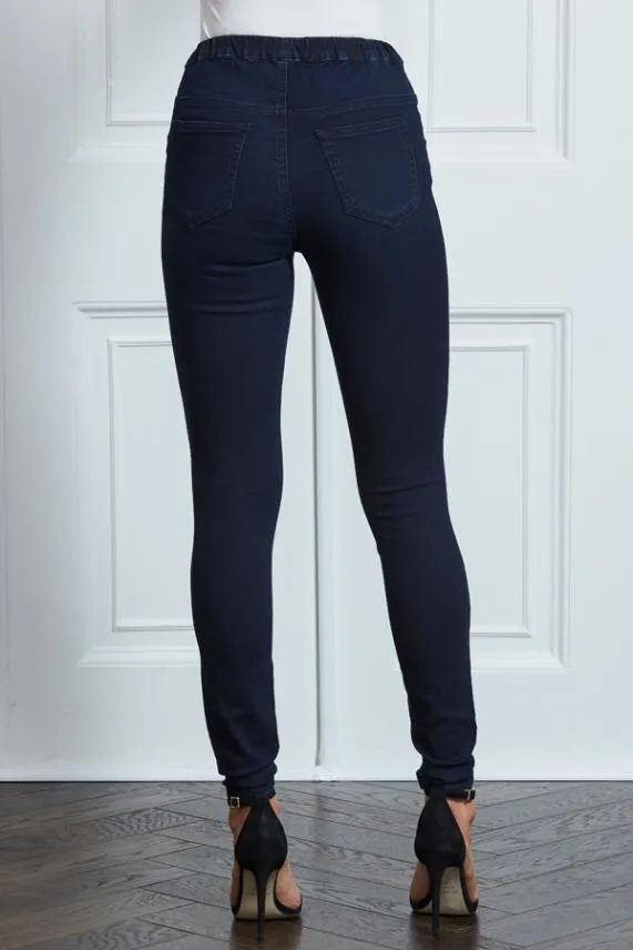 Sosandar Dark Indigo Blue Perfect Jeggings Dark Indigo Blue Women Jeans and Jeggings
