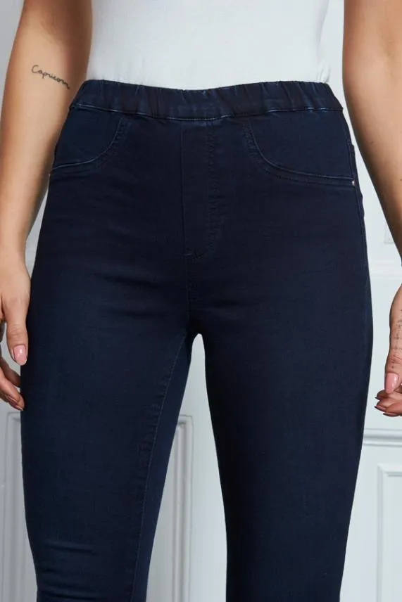 Sosandar Dark Indigo Blue Perfect Jeggings Dark Indigo Blue Women Jeans and Jeggings