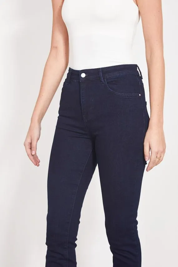 Sosandar Dark Indigo Slim Bootcut Jeans Dark Indigo Women Jeans and Jeggings