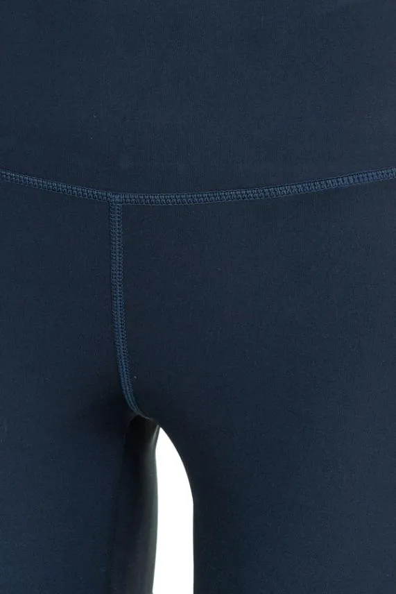 Sosandar Dark Sapphire and Burgundy Colourblock High Waisted Body Sculpting Leggings Burgundy Women Activewear