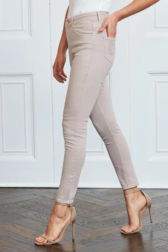 Sosandar Ecru Perfect Skinny Jeans Women Jeans and Jeggings