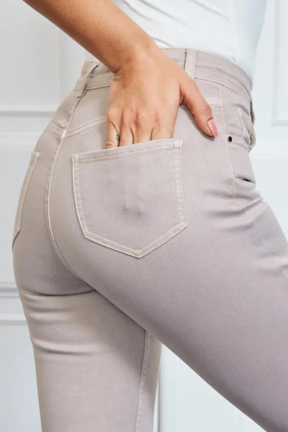 Sosandar Ecru Perfect Skinny Jeans Women Jeans and Jeggings