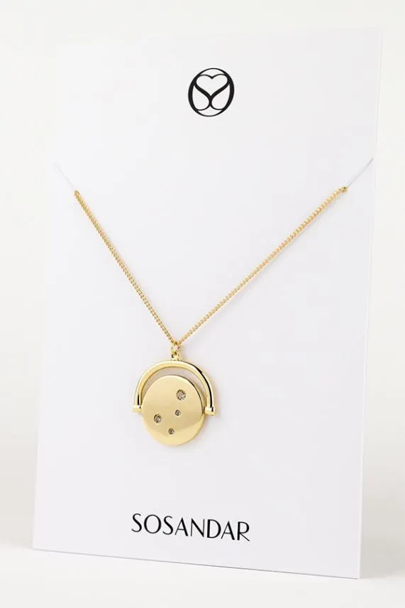 Sosandar Gold Plated Luxe Jewelled Pendant Necklace Women Jewellery
