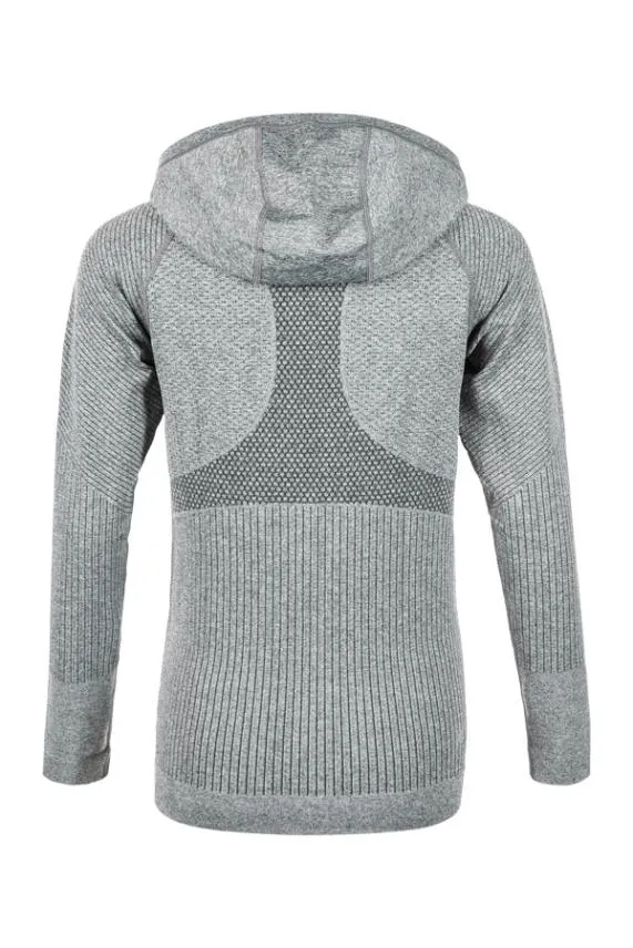 Sosandar Grey Essential Seamless Hooded Activewear Jacket Grey Women Activewear