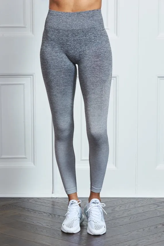 Sosandar Grey Ombre Super Sleek High Waisted Activewear Leggings Grey Women Activewear