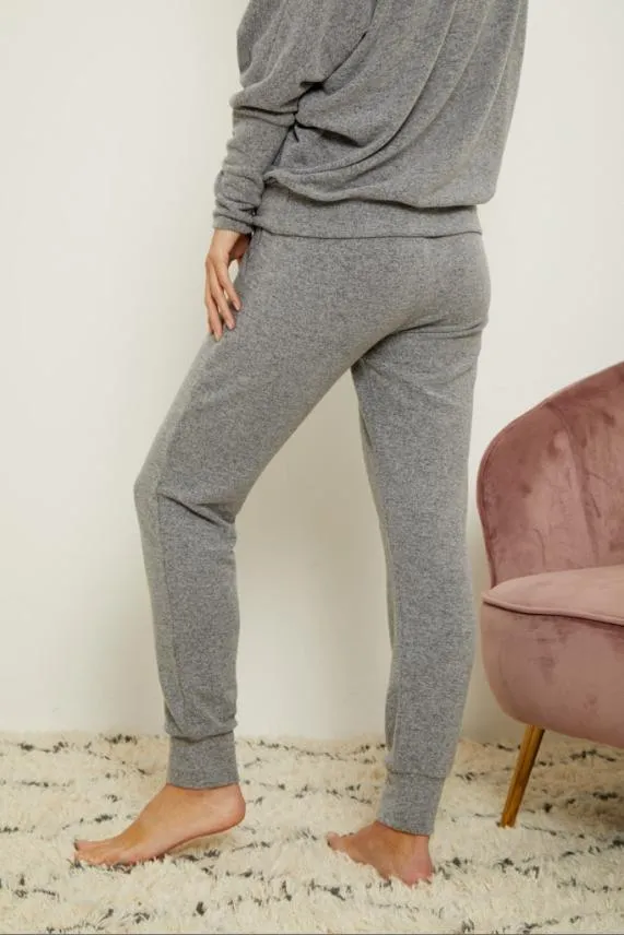 Sosandar Grey Super Soft Loungewear Joggers Grey Women Nightwear