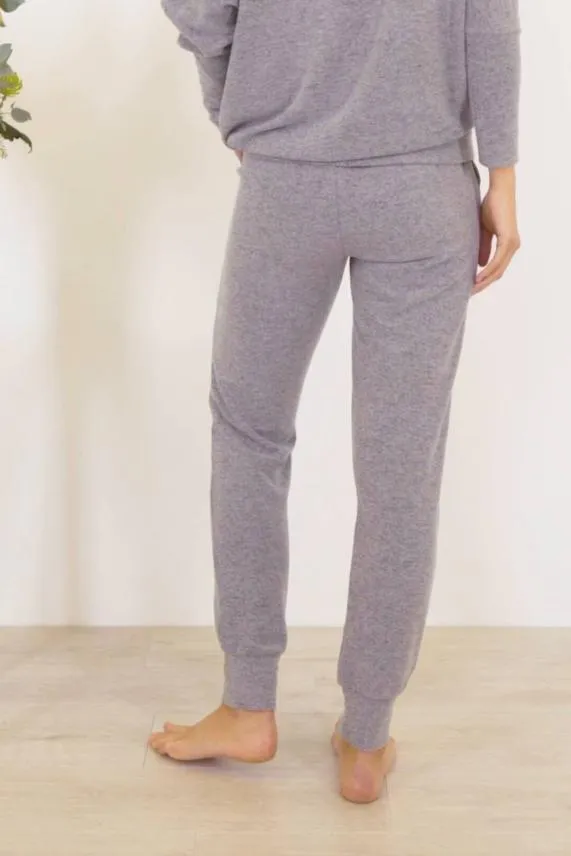 Sosandar Grey Super Soft Loungewear Joggers Grey Women Nightwear