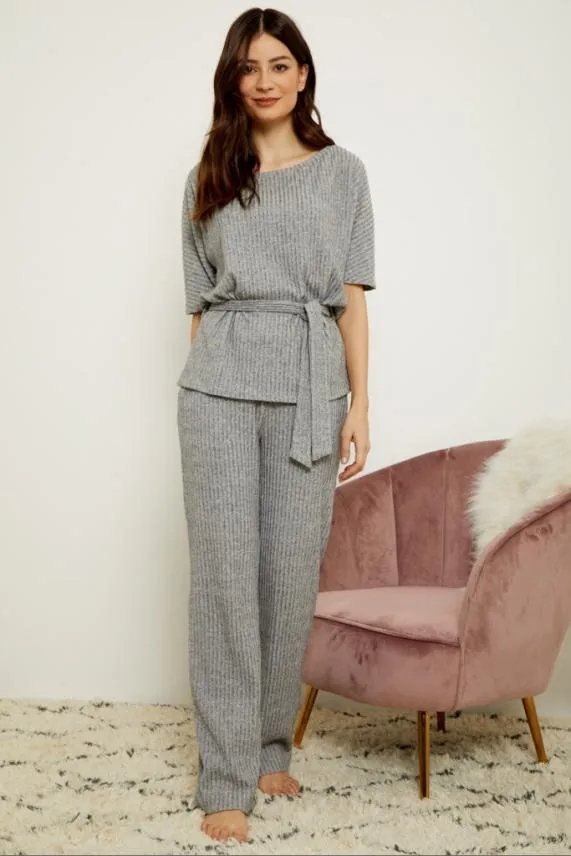 Sosandar Grey Super Soft Loungewear Trousers Grey Women Loungewear