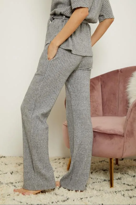 Sosandar Grey Super Soft Loungewear Trousers Grey Women Loungewear