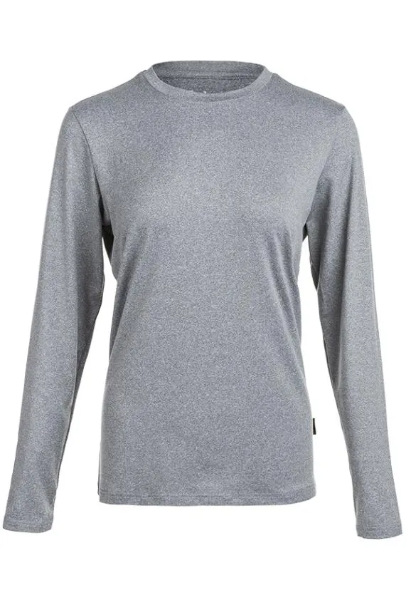 Sosandar Grey Super Stretch Long Sleeve Activewear T Shirt Grey Women Loungewear