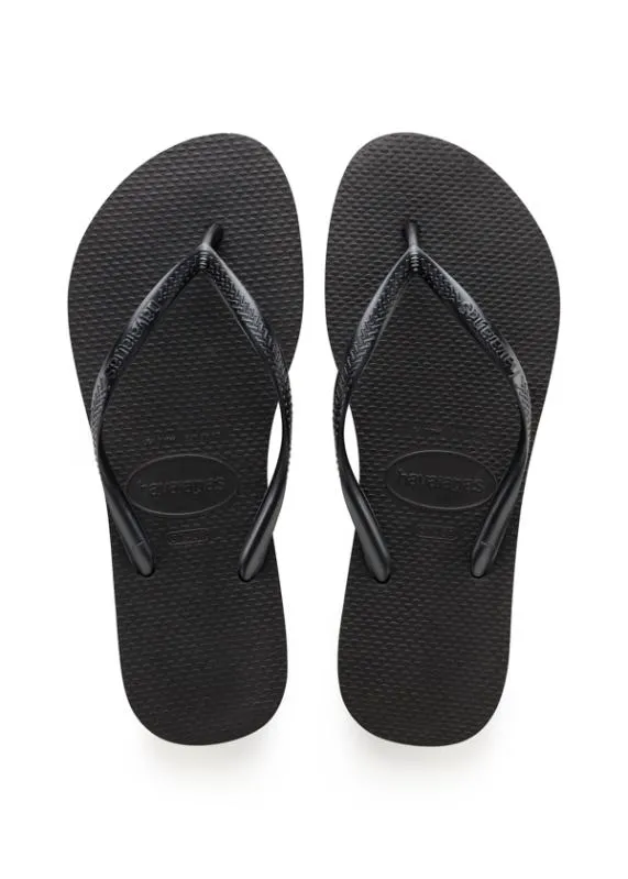 Sosandar Havaianas Black Slim Flip Flops Black Women Sandals and Flip Flops