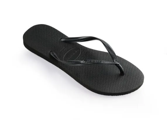 Sosandar Havaianas Black Slim Flip Flops Black Women Sandals and Flip Flops