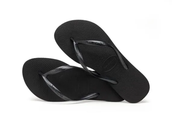 Sosandar Havaianas Black Slim Flip Flops Black Women Sandals and Flip Flops