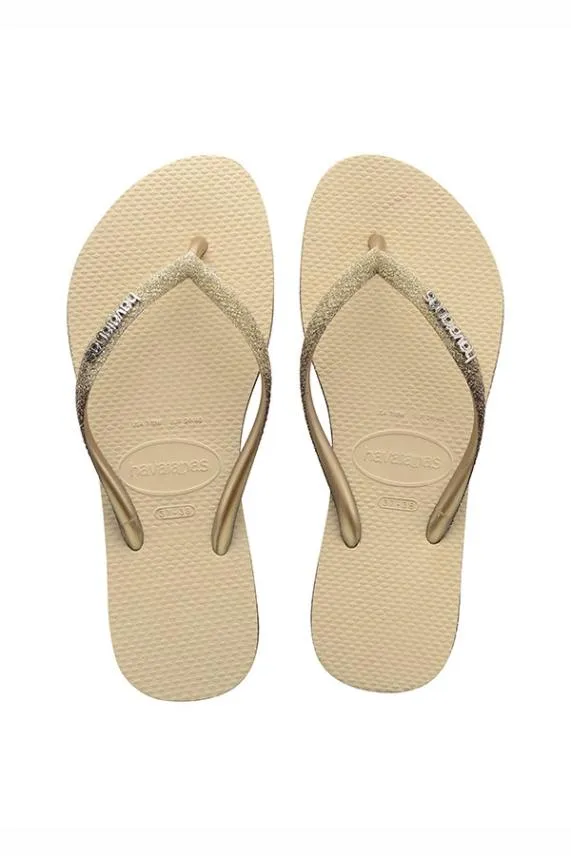 Sosandar Havaianas Gold Glitter Detail Slim Flip Flops Women Sandals and Flip Flops Sosandar Havaianas Gold Glitter Detail Slim Flip Flops Women Sandals and Flip Flops