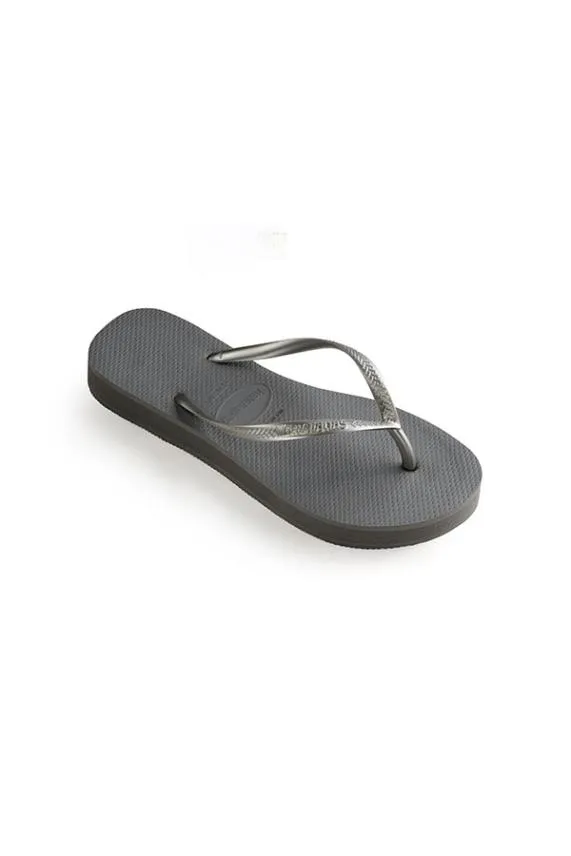 Sosandar Havaianas Steel Grey Flatform Flip Flops Grey Women Sandals and Flip Flops
