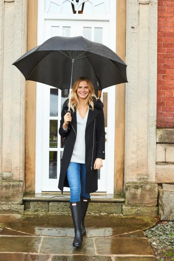 Sosandar Hunter Original Black Tall Wellington Boots Black Women Boots