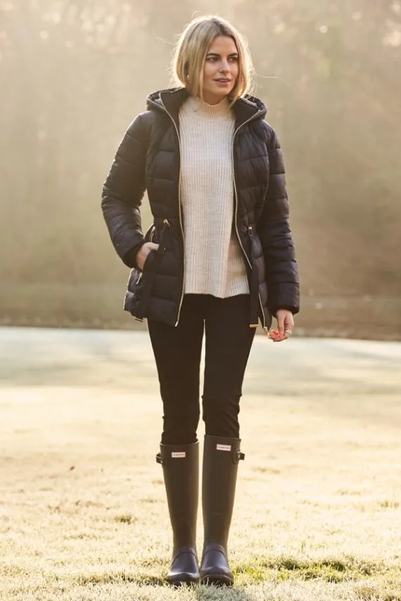 Sosandar Hunter Original Black Tall Wellington Boots Black Women Boots