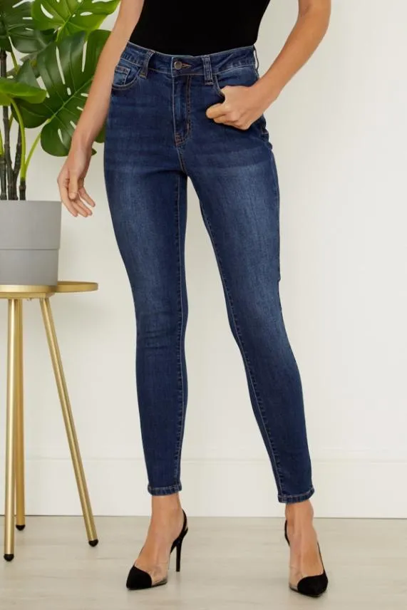 Sosandar Indigo Organic Sculpting Skinny Jeans Indigo Women Jeans and Jeggings