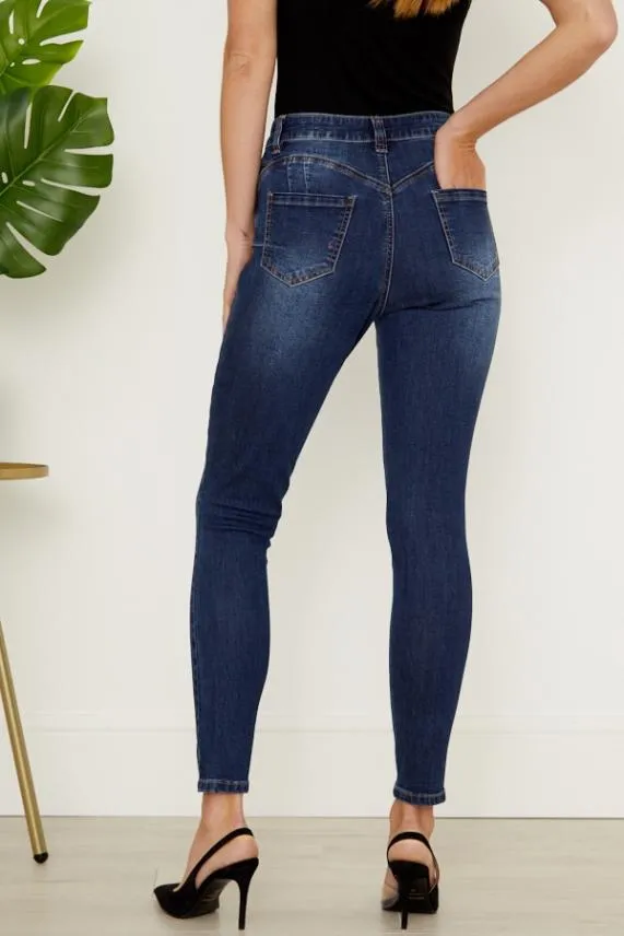 Sosandar Indigo Organic Sculpting Skinny Jeans Indigo Women Jeans and Jeggings