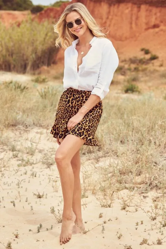 Sosandar Ivory Linen Pocket Detail Shirt Ivory Women Tops
