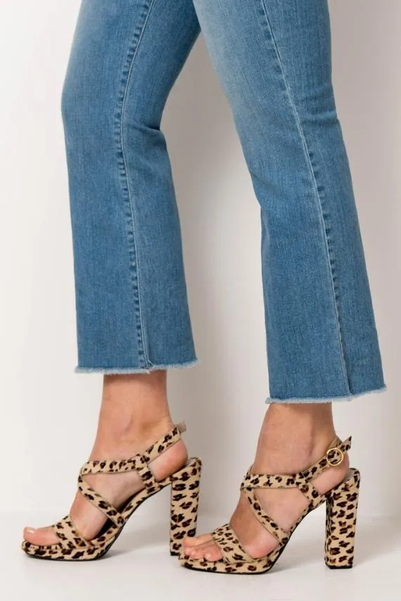 Sosandar Leopard Print Strappy Sandal Women Sandals and Flip Flops