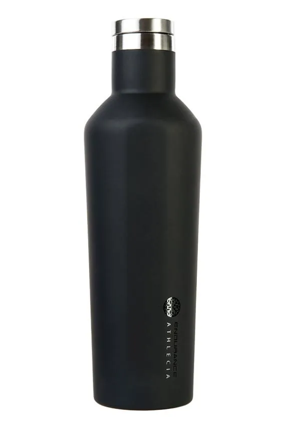 Sosandar Matte Black Thermo Water Bottle Black Women Activewear