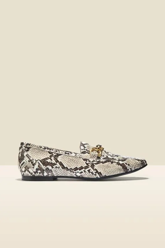 Sosandar Saint Snake Leather Loafer Women Flats