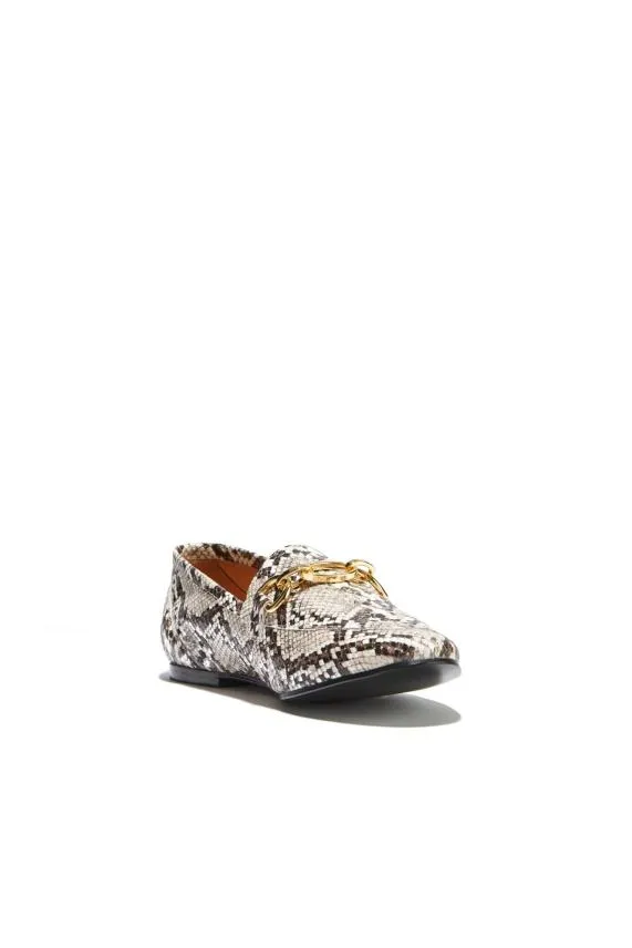Sosandar Saint Snake Leather Loafer Women Flats