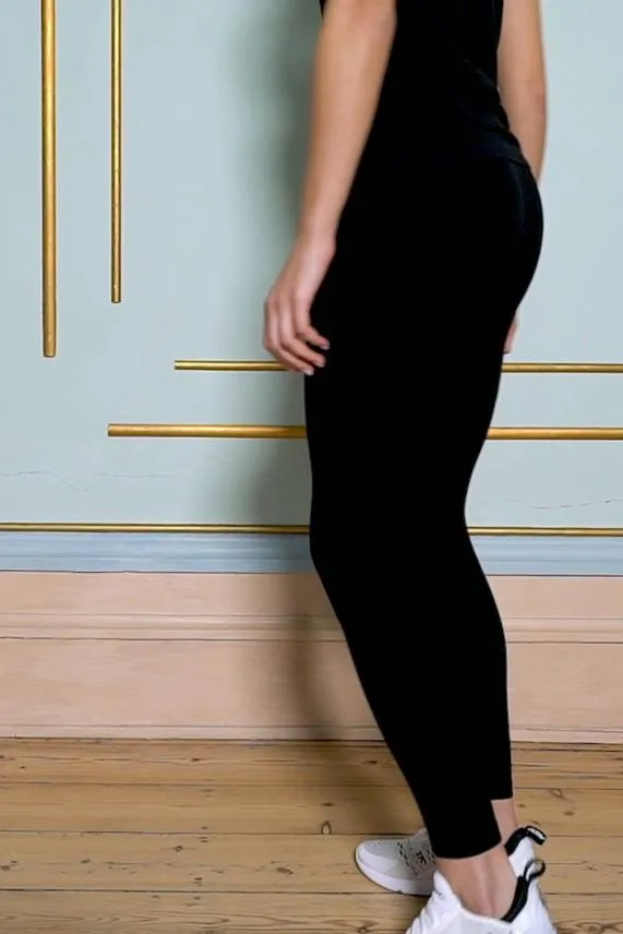 Sosandar Sofia Black Seamless High Waisted Shaper Leggings Black Women Activewear