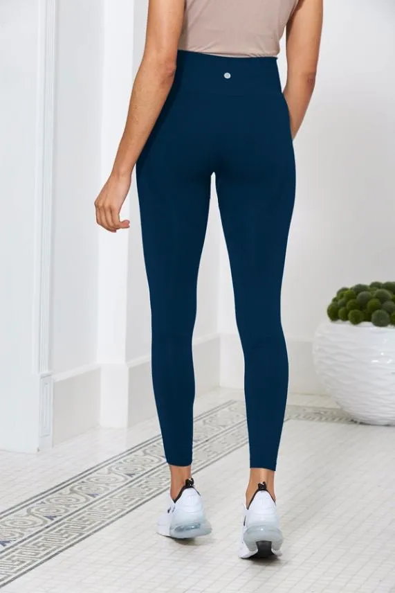 Sosandar Sofia Dark Sapphire Seamless High Waisted Shaper Leggings Women Activewear