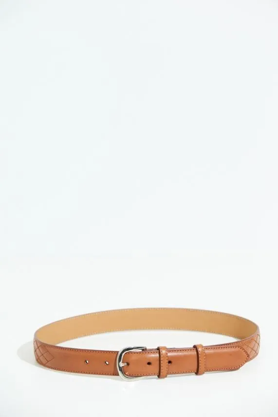 Sosandar Tan Leather Stitch Detail Waist Belt Tan Women Bags and Belts