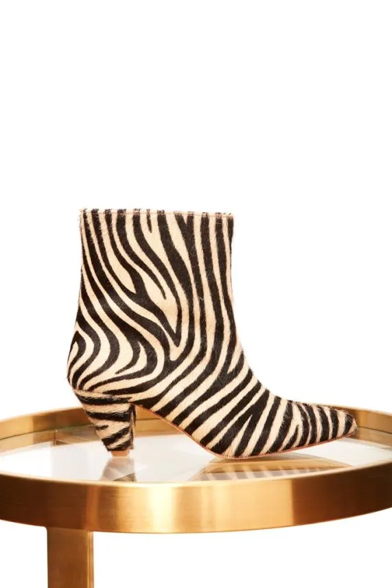 Sosandar Zebra Print Leather Pull On Ankle Boot Women Boots Sosandar Zebra Print Leather Pull On Ankle Boot Women Boots