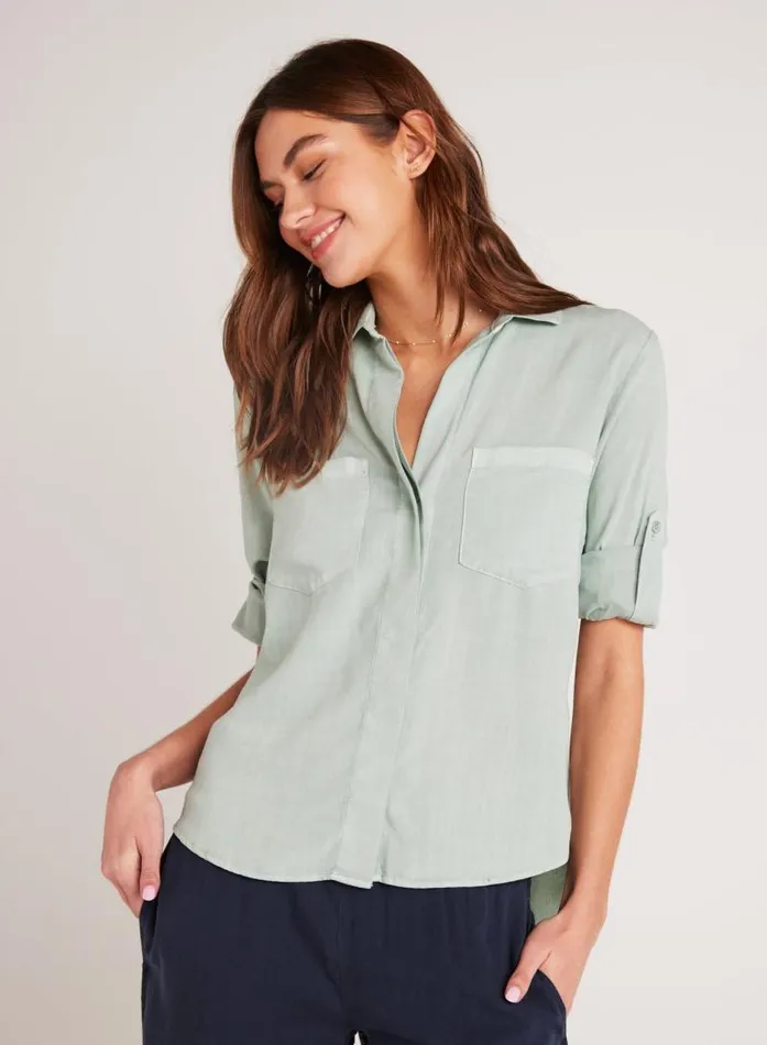 Split Back Button Down 8211 Oasis Green Women Bella Dahl Button Down