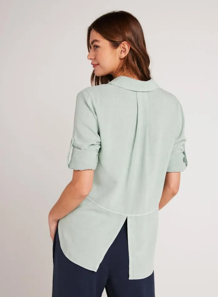 Split Back Button Down 8211 Oasis Green Women Bella Dahl Button Down Split Back Button Down 8211 Oasis Green Women Bella Dahl Button Down