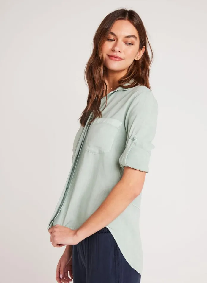 Split Back Button Down 8211 Oasis Green Women Bella Dahl Button Down Split Back Button Down 8211 Oasis Green Women Bella Dahl Button Down