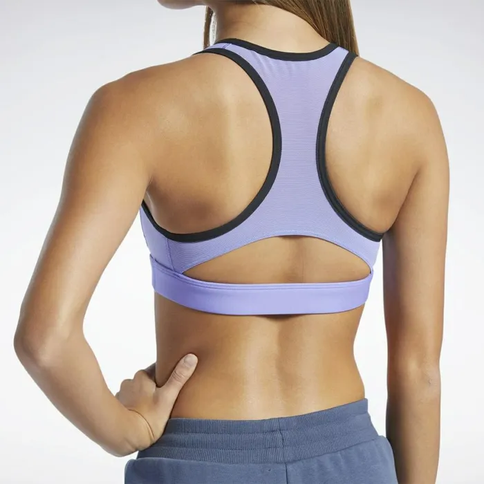 Sports Bras Womens Reebok Lux Racer MediumImpact Sports Bra Hyper Purple