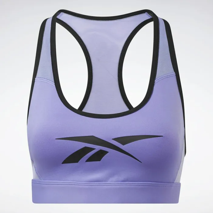 Sports Bras Womens Reebok Lux Racer MediumImpact Sports Bra Hyper Purple