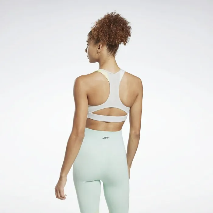 Sports Bras Womens Reebok Lux Racer Padded Sports Bra Pure Grey 2