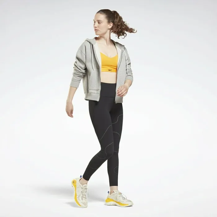 Sports Bras Womens Reebok Lux Strappy MediumImpact Sports Bra Semi Solar Gold