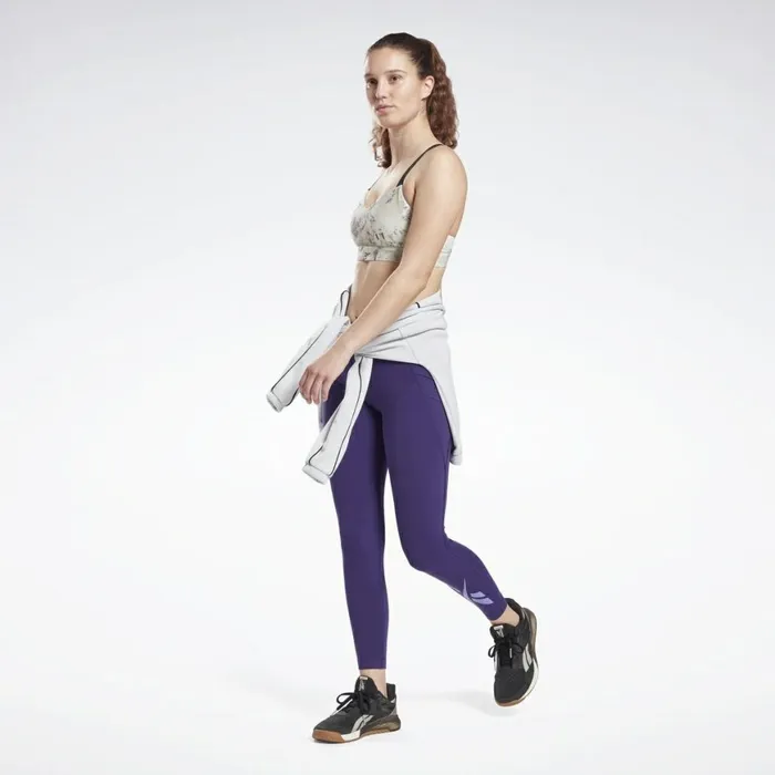 Sports Bras Womens Reebok Lux Strappy Padded Sports Bra Grey