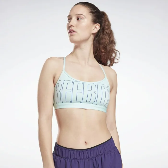 Sports Bras Womens Reebok Skinny Sports Bra Digital Glow