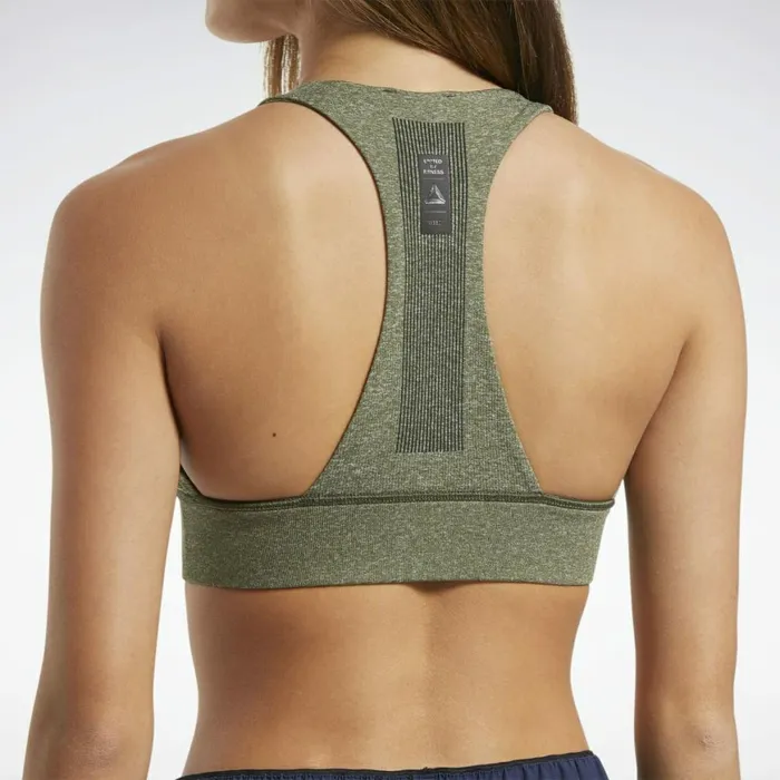 Sports Bras Womens Reebok United By Fitness Myoknit Seamless MediumImpact Bra Poplar Green