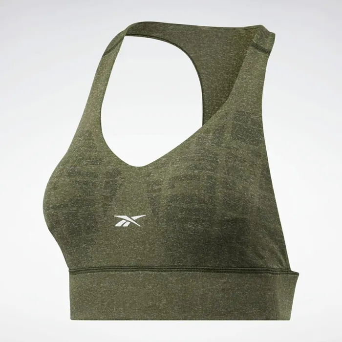 Sports Bras Womens Reebok United By Fitness Myoknit Seamless MediumImpact Bra Poplar Green