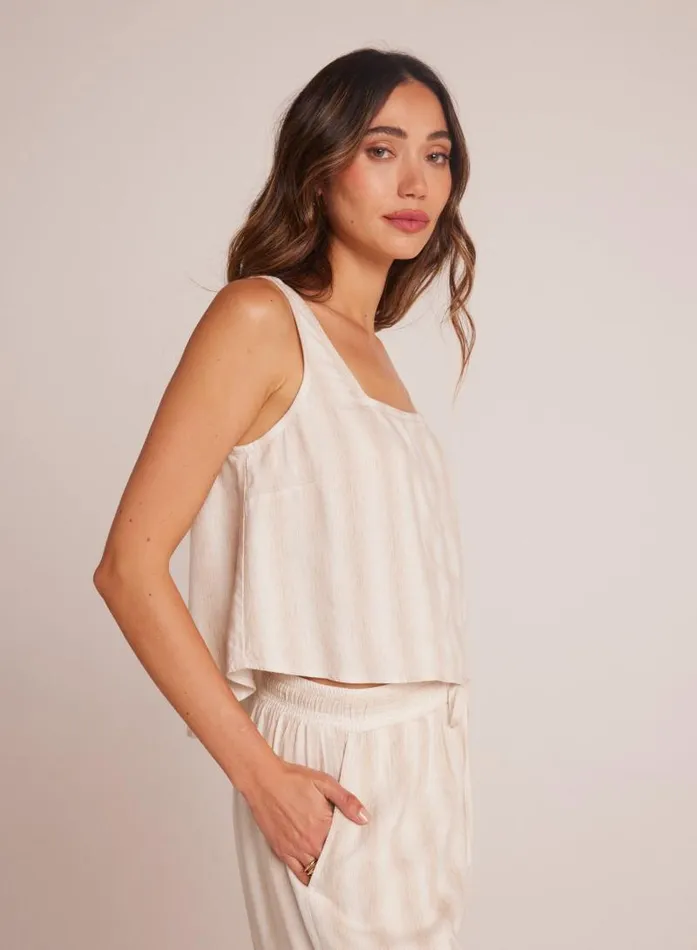 Square Neck Tank 8211 Playa Sand Stripe Women Bella Dahl Sleeveless Square Neck Tank 8211 Playa Sand Stripe Women Bella Dahl Sleeveless