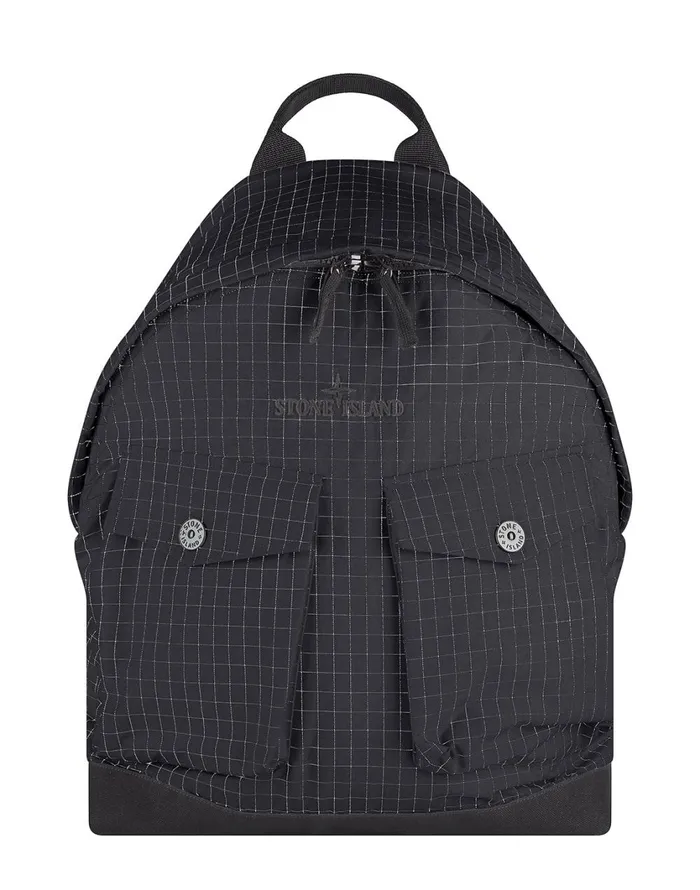 Stone Island Bags 91398 Reflective Ripstop Chin Rucksack In Black 8211 Mens
