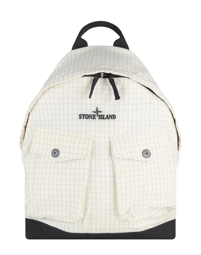 Stone Island Bags 91398 Reflective Ripstop Chin Rucksack In Butter 8211 Mens