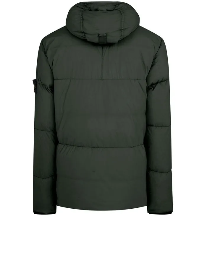 Stone Island Coats 038 Jackets 40723 Garment Dyed Crinkle Rep Ny Real Down Jacket In Dark Forest 8211 Mens
